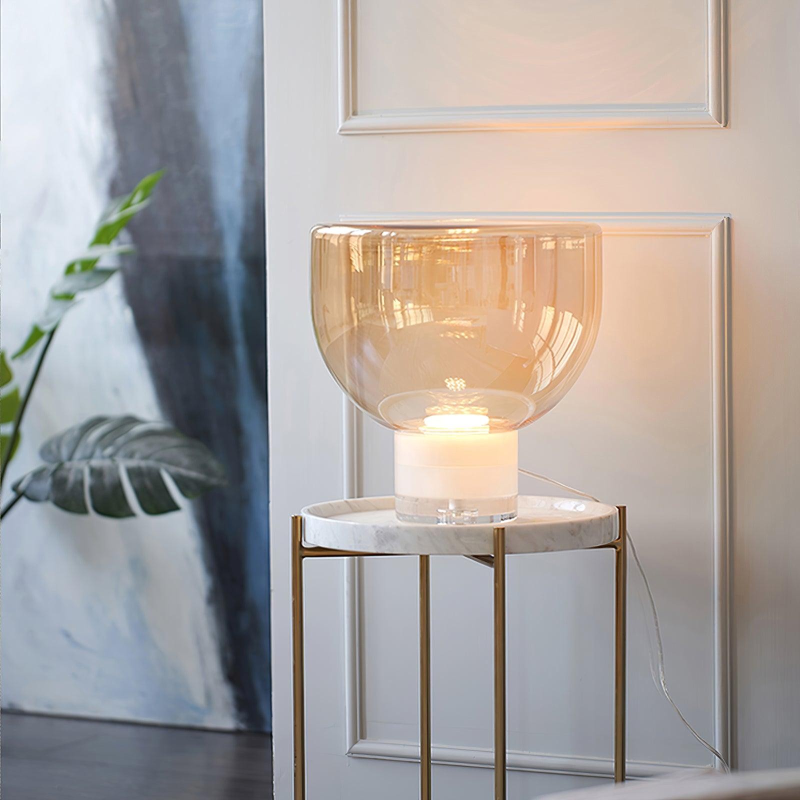 Nordic Simple Modern Luxury Glass Table Lamp For Study Room M412