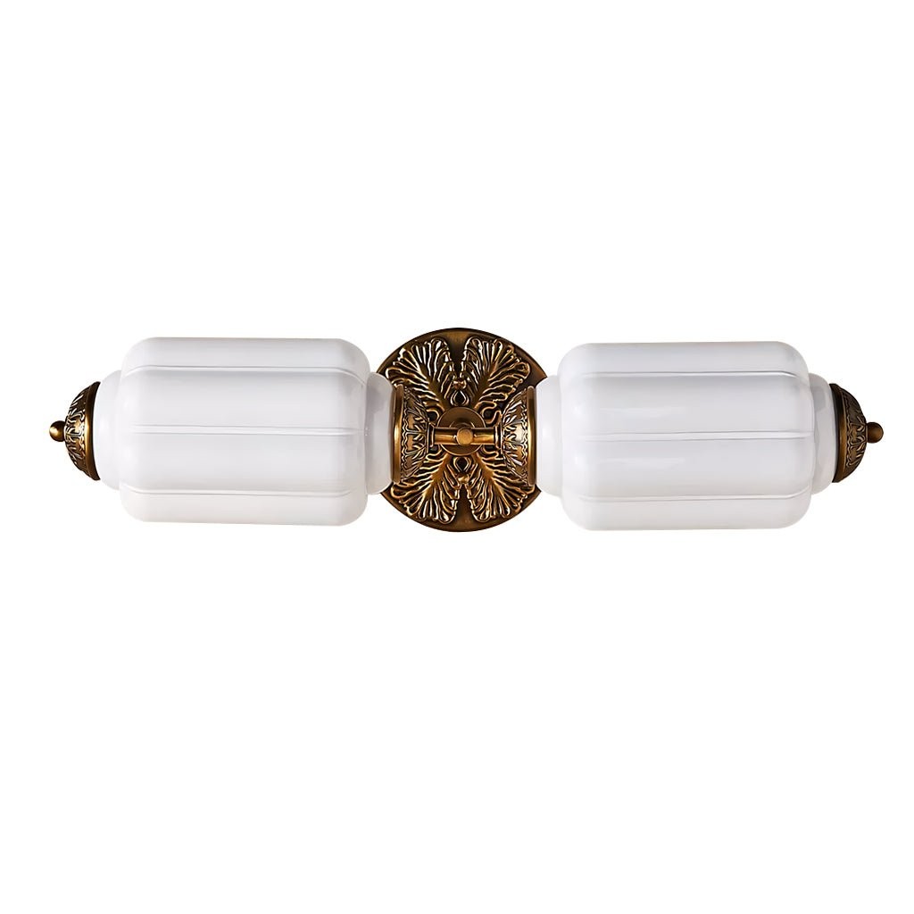 Eloise Brass Wall Sconce – Elegant Milk Glass Vintage Lighting T290