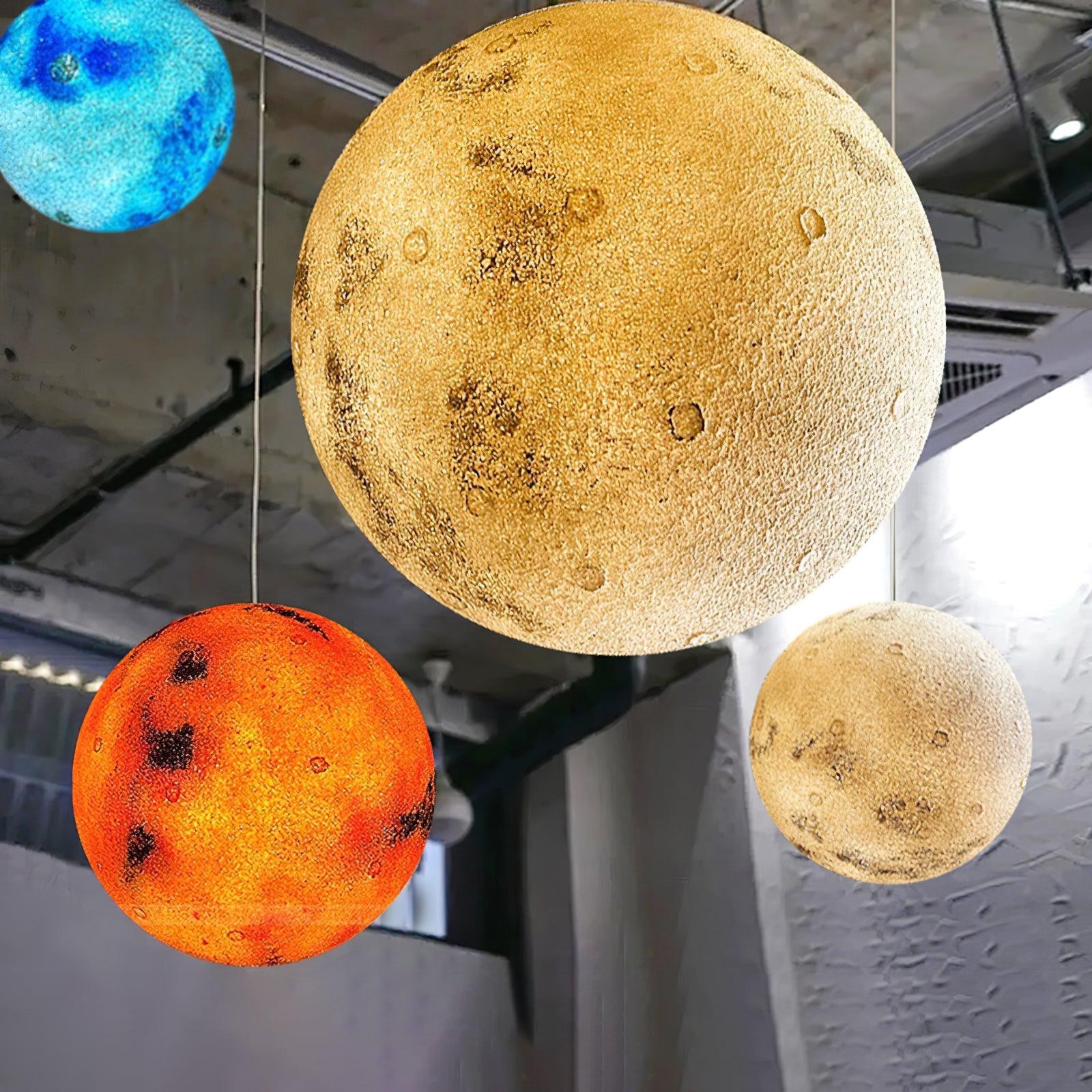 Planetary White Moon Chandelier Suitable For Living Room M98