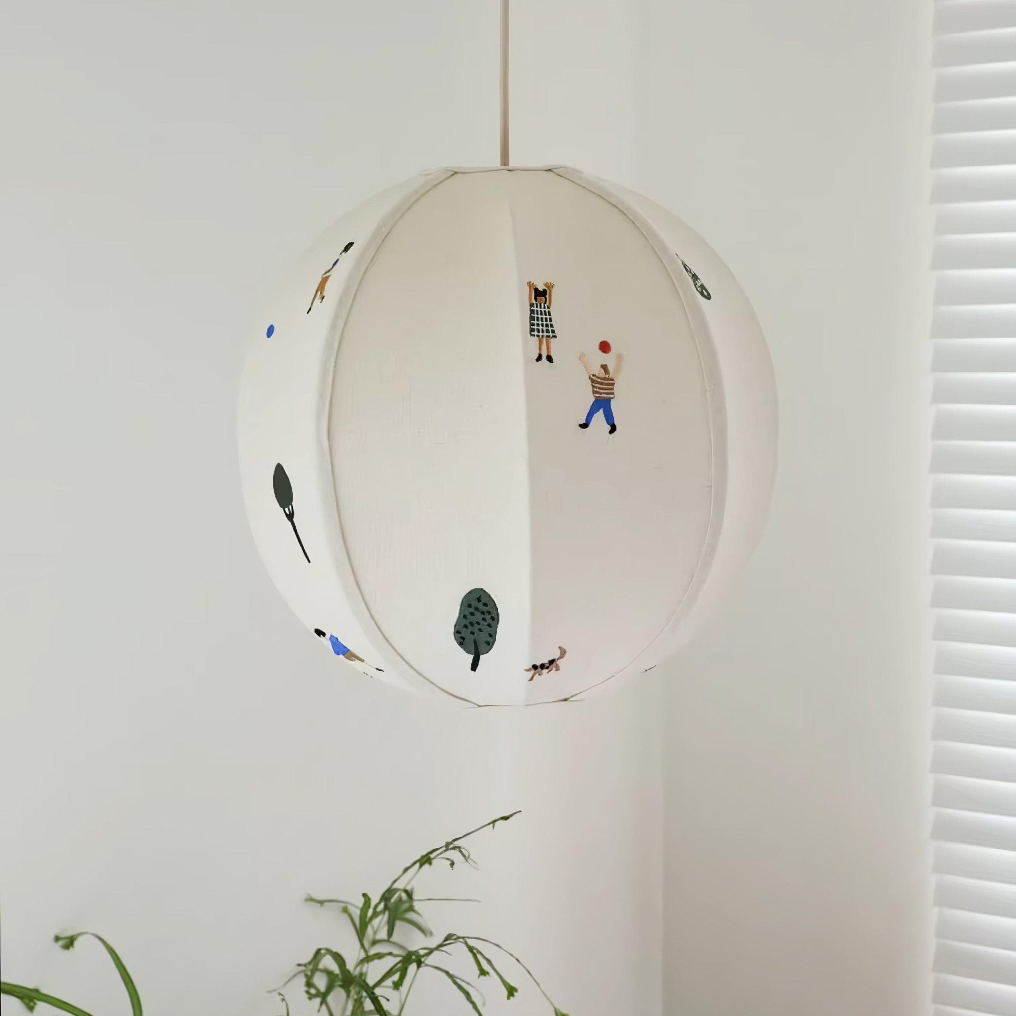 Park Embroidered Textile Pendant Lamp M442