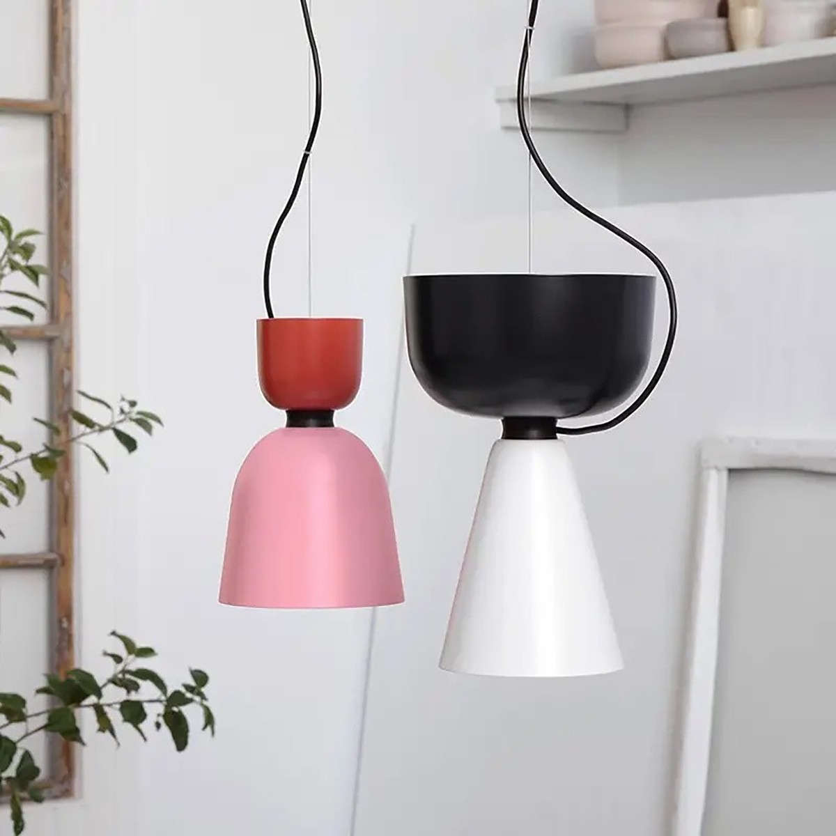 Sleek Alphabeta Pendant lamp in Vibrant Colors for Living Room S45