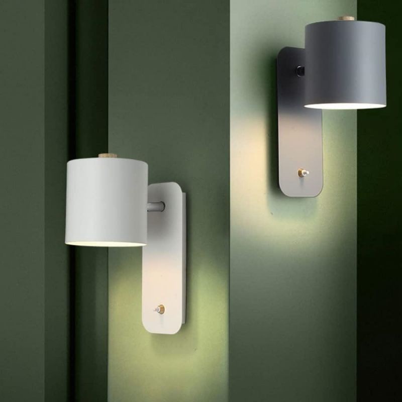 Swivel Cylinder Wall Mounted Night Light For Bedroom S27