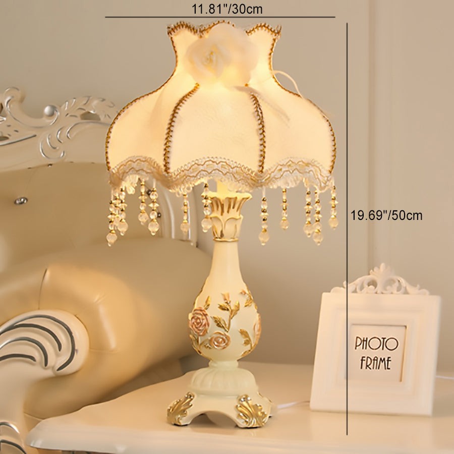 Classic European Vase Base Resin Fabric Table Lamp M108