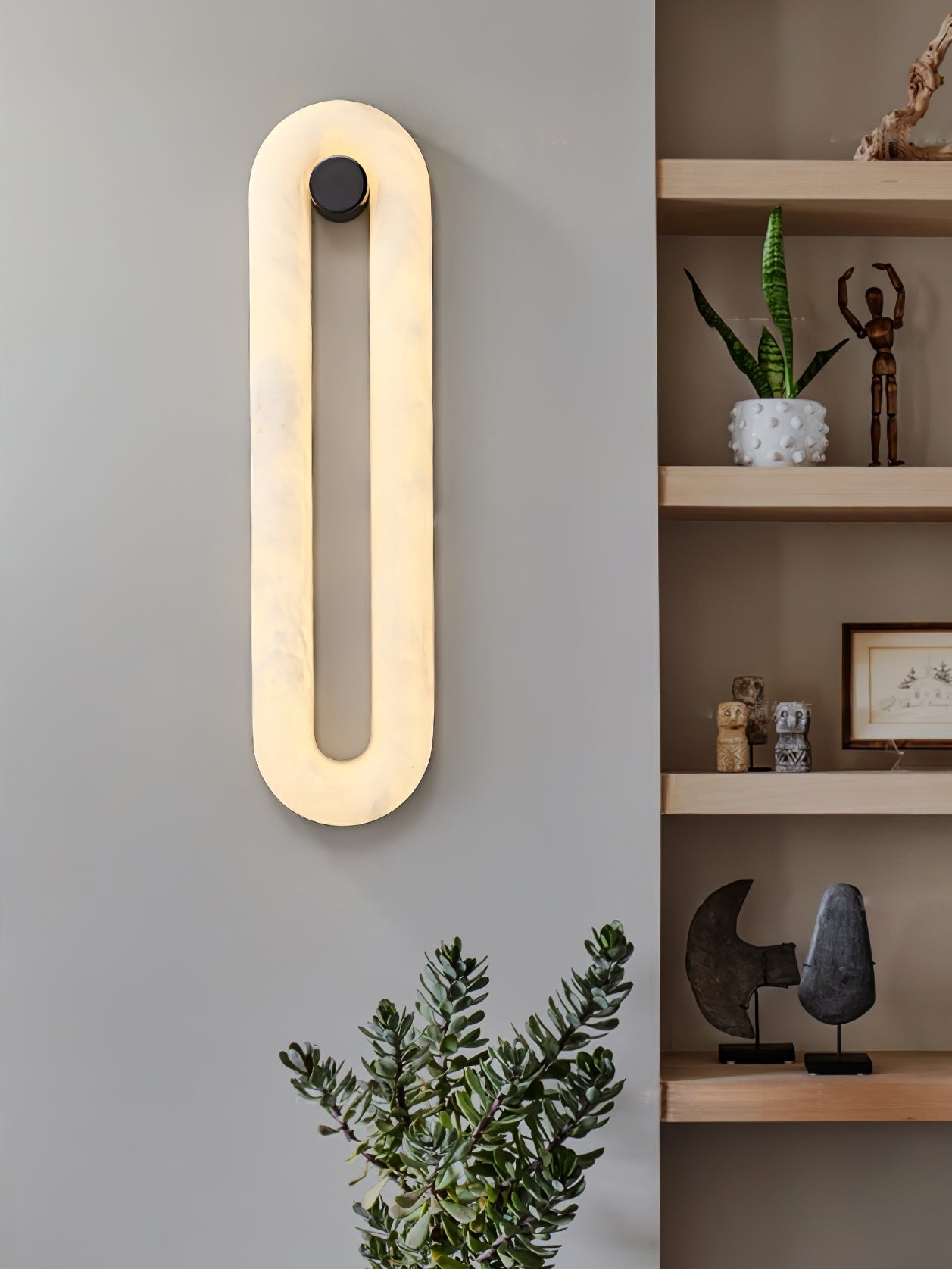 Alabaster Loop Wall Light D394