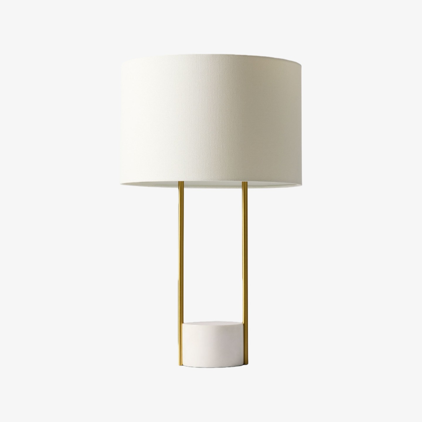Luma Minimalist Industrial Table Lamp and Floor Lamp - Metal Frame with Soft Fabric Shade T630