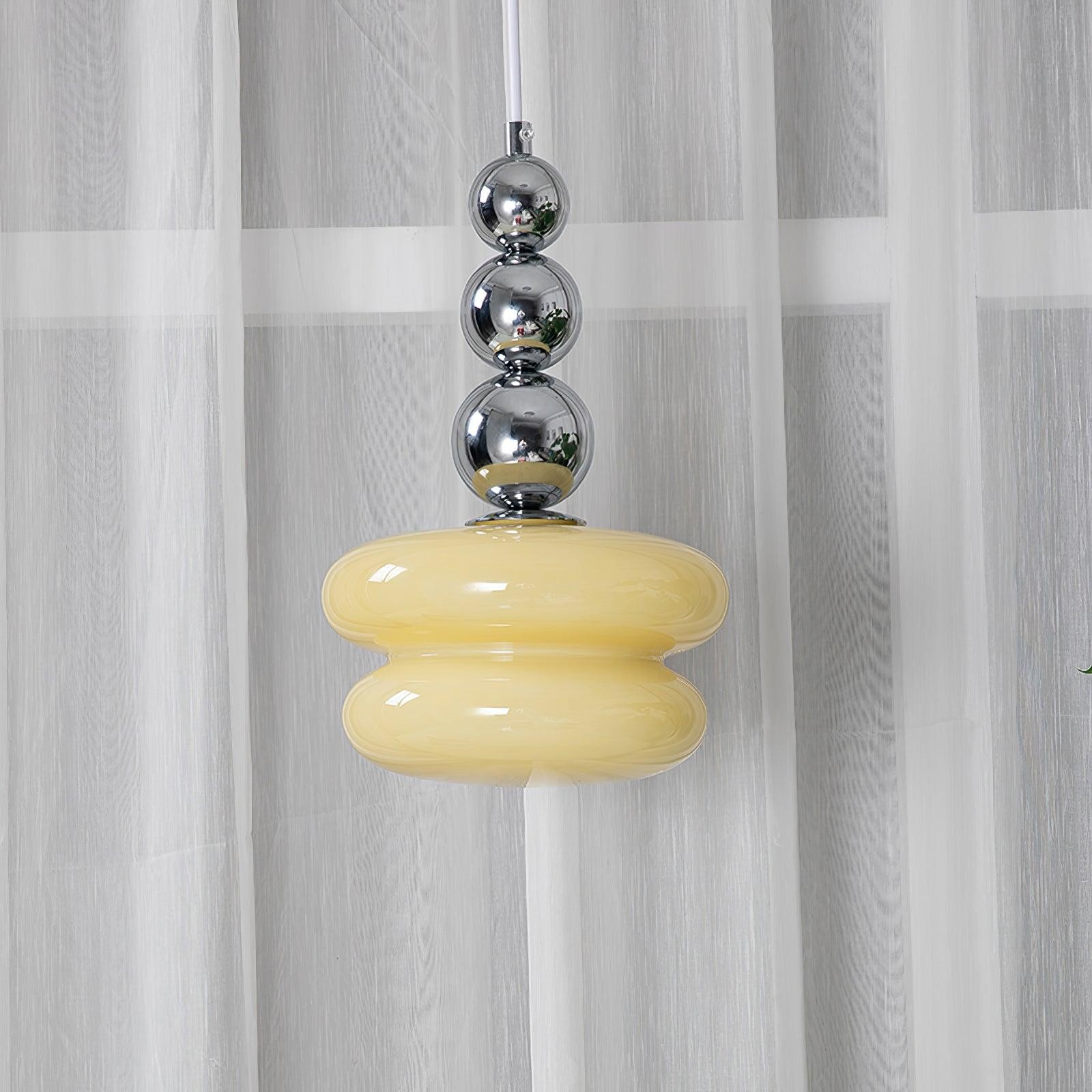 Contemporary Nordic Glass Ball Hoist Pendant Light For Living Room M539