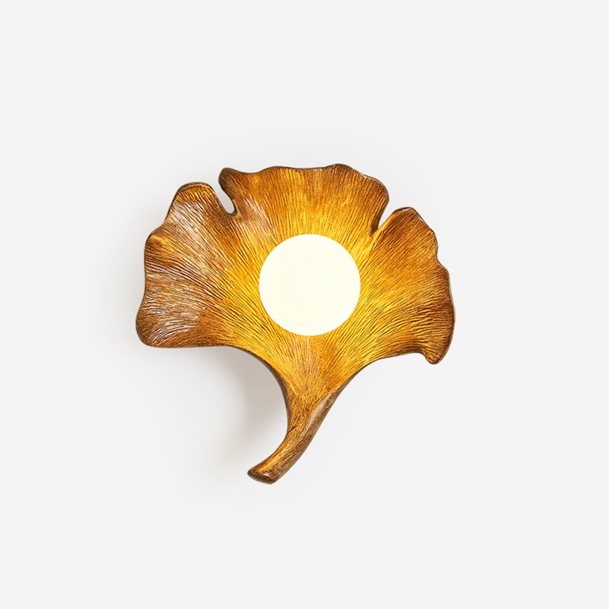 Vintage Ginkgo Leaf Resin Wall Lamp M259