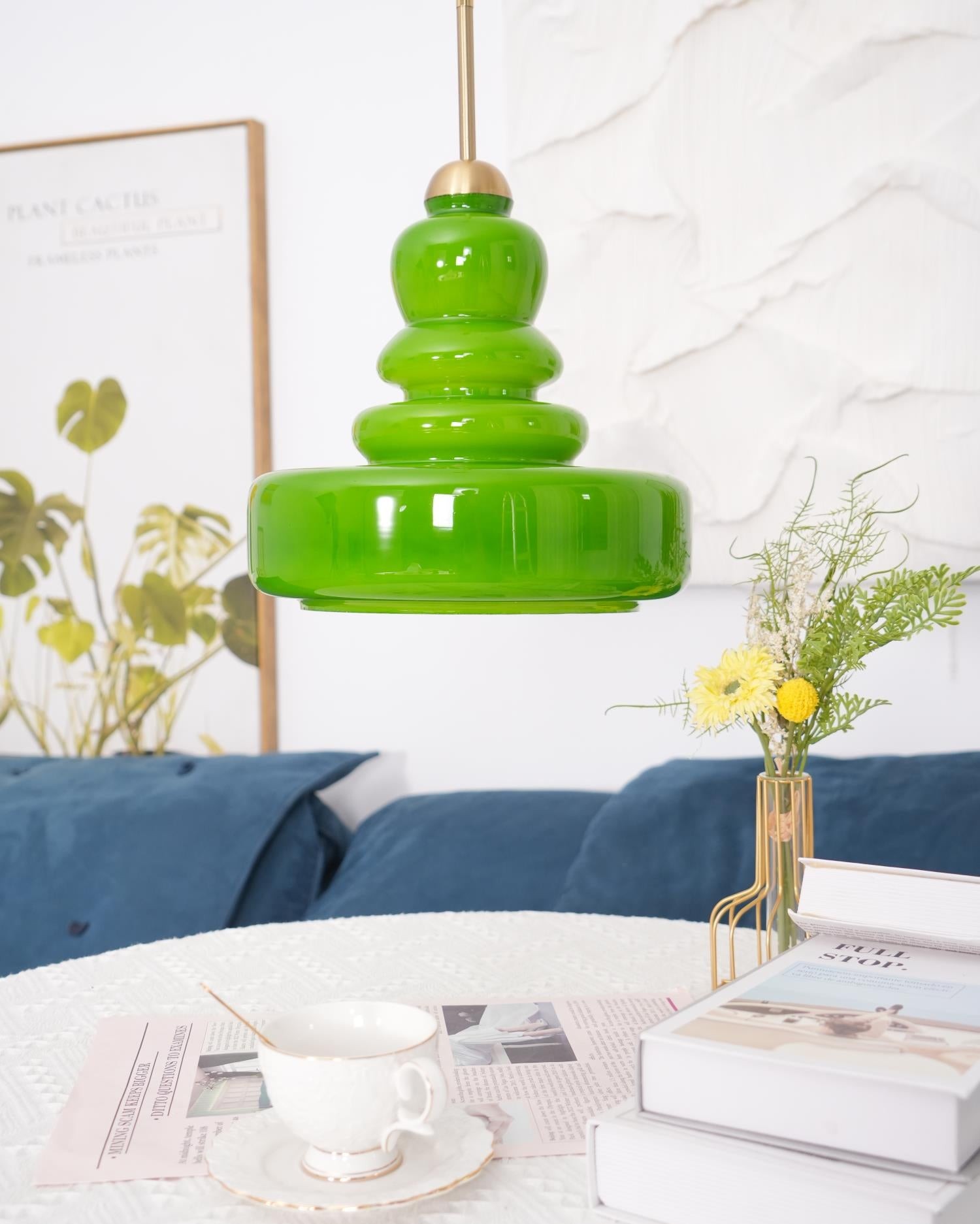 Mid Century Modern Gourd Glass Pendant Light M215