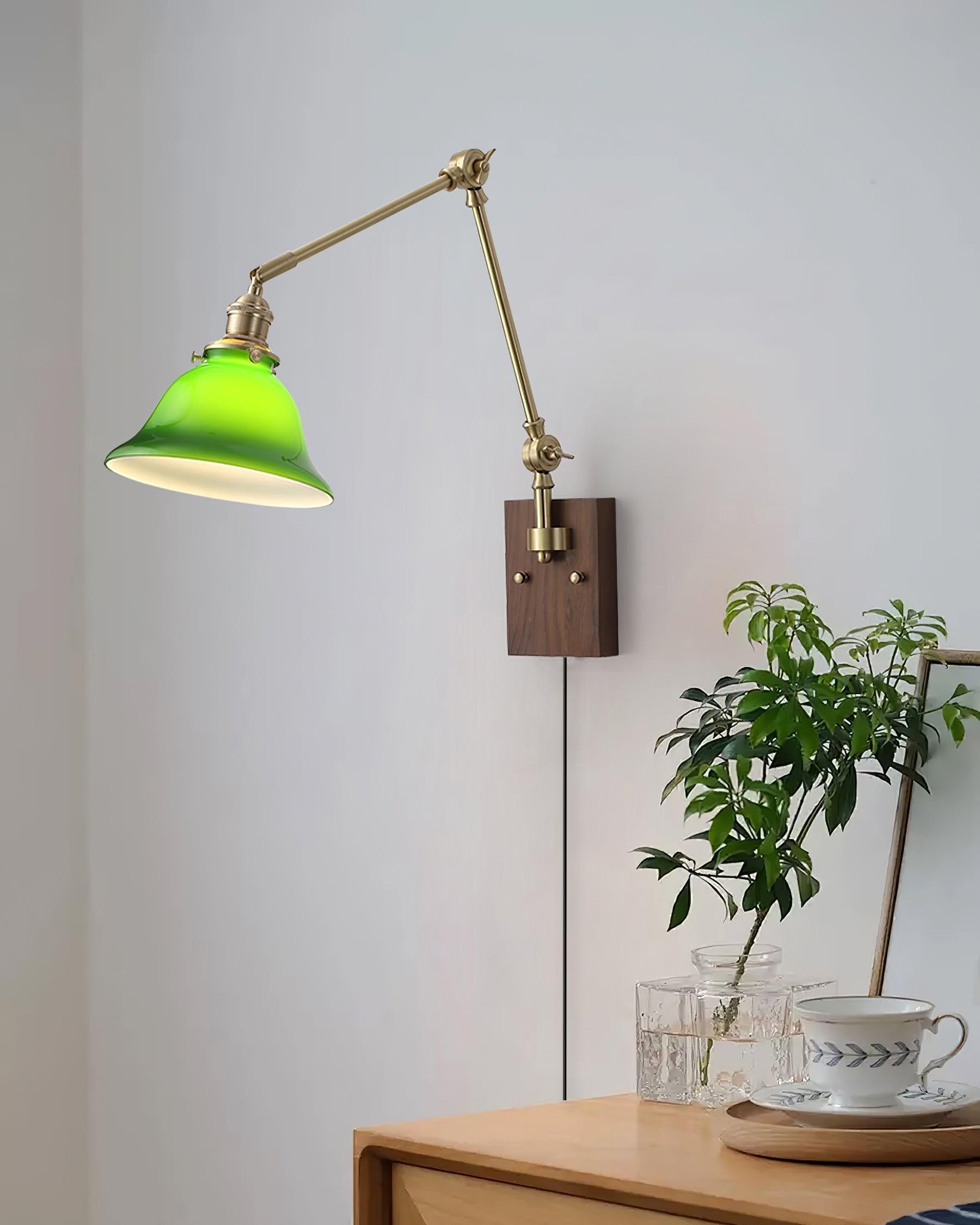 Banker Swing Arm Plug In Wall Light M289