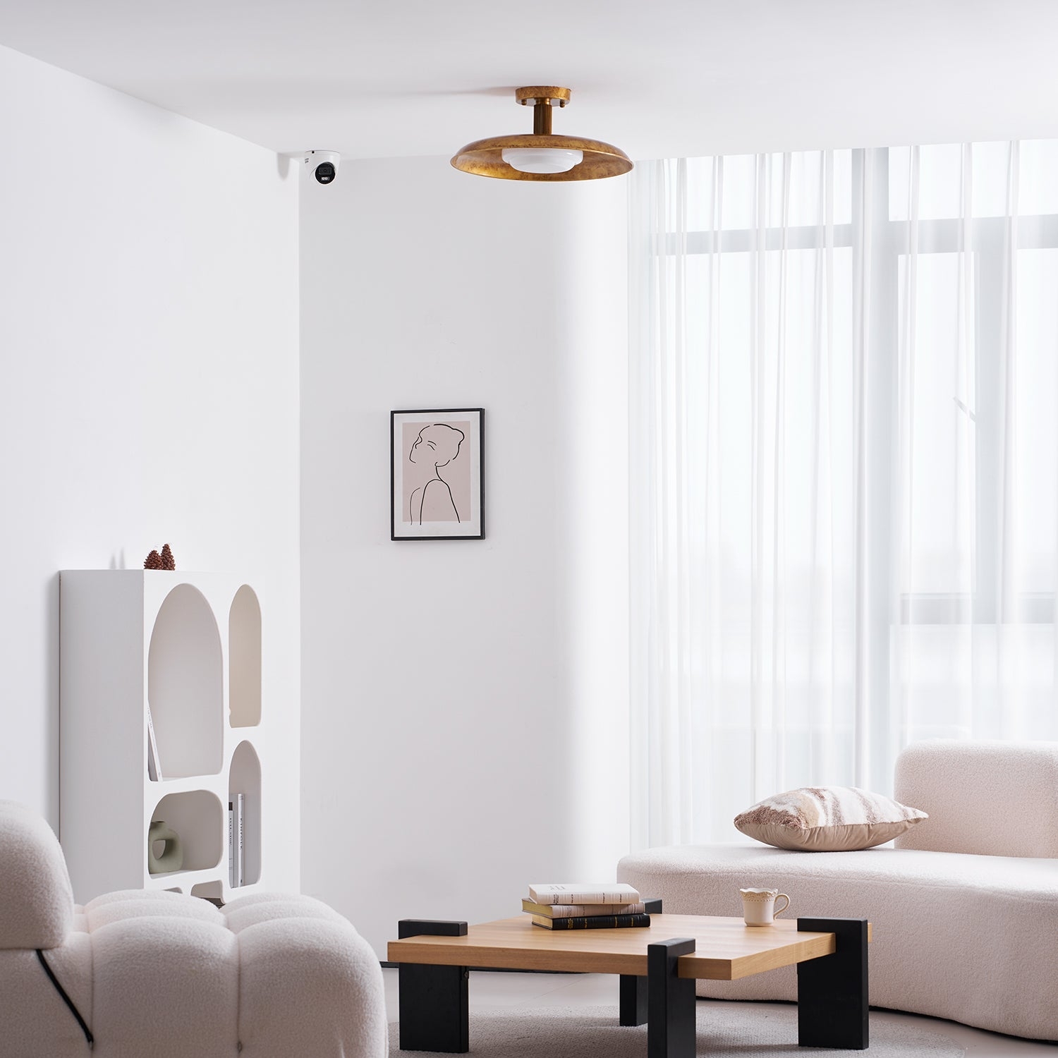 Pot-Lid Style Flat-Panel Ceiling Light D697