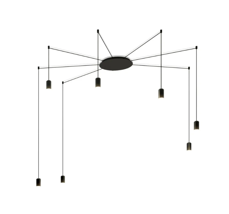 Industrial Black Wireflow Free Form LED Pendant Light