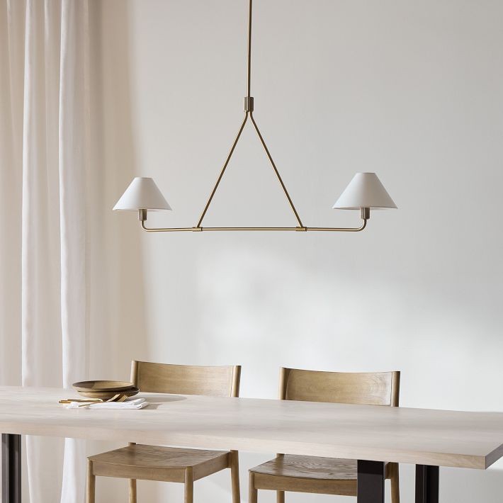 Diora Sleek Metal & Fabric Chandelier for Dining Room T038
