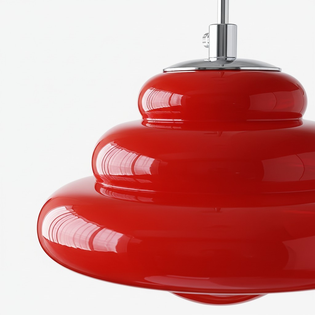 Bomiello Modern Layered Glass Pendant Light - Sculptural Minimal Light for Living Room or Bedroom T586