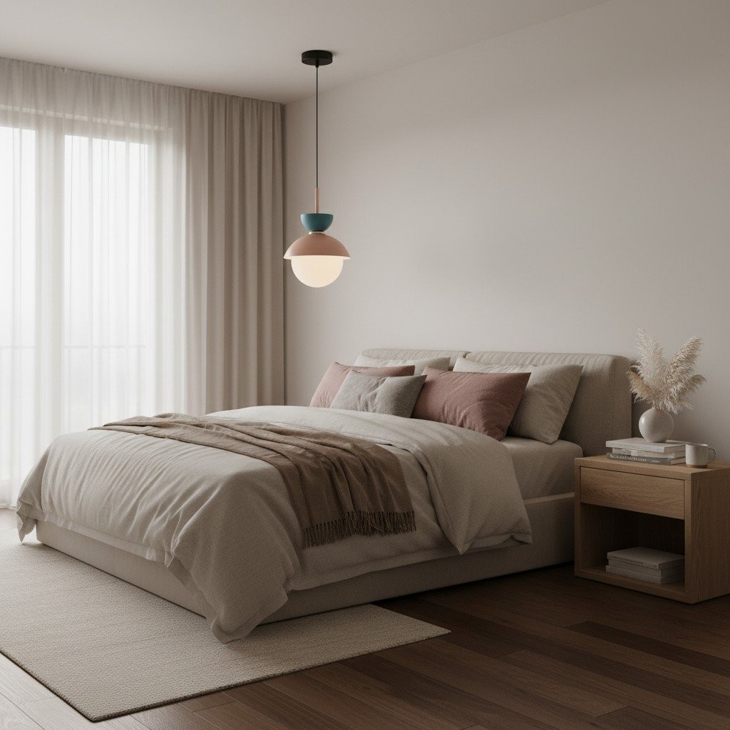 Frovela Nordic Macaroon Pendant Lamp with Globe Design - Aluminum Lighting for Bedroom or Living Room T567