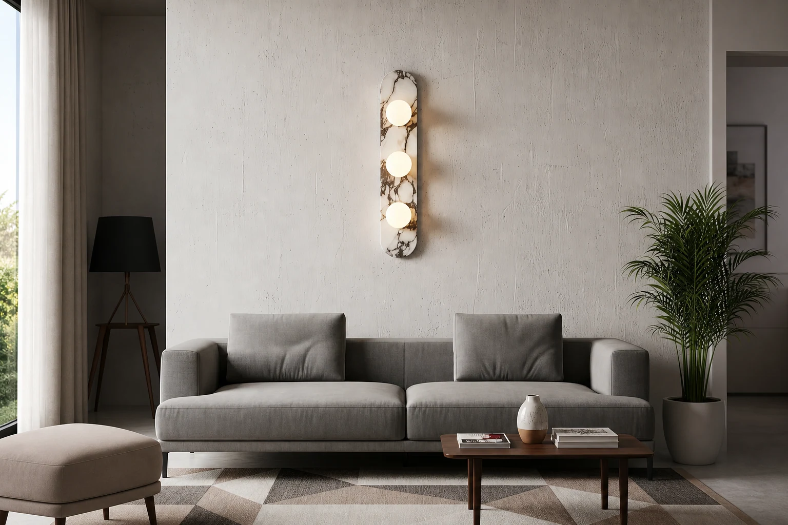Marmurowy kinkiet Modulo D626 w scenie lifestylowej