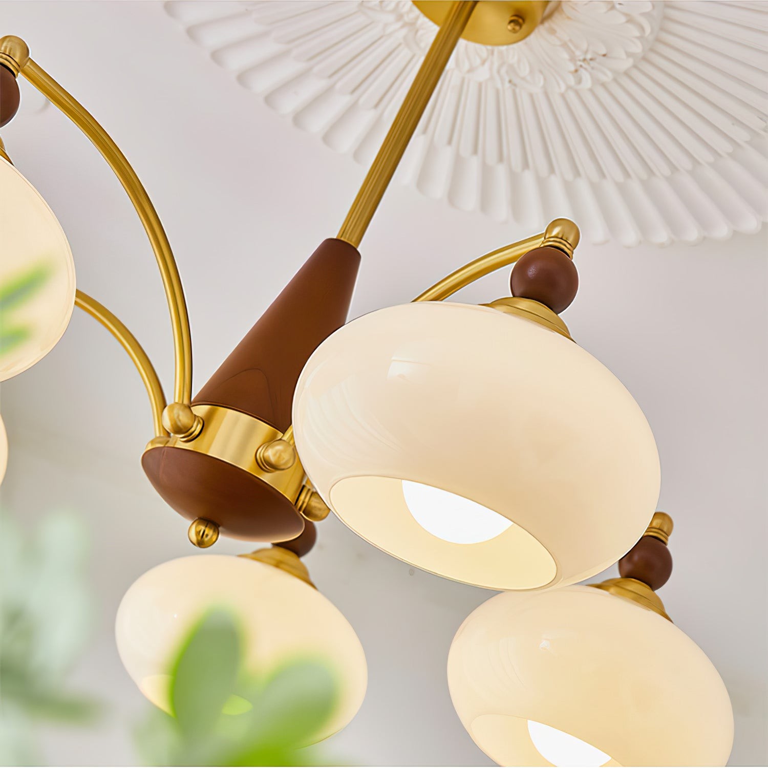 Vintage Multihead Persimmon Chandelier M431