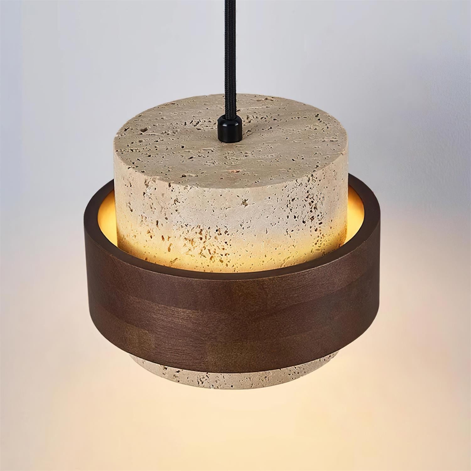 Cole Travertine Plug In Pendant Lamp D56
