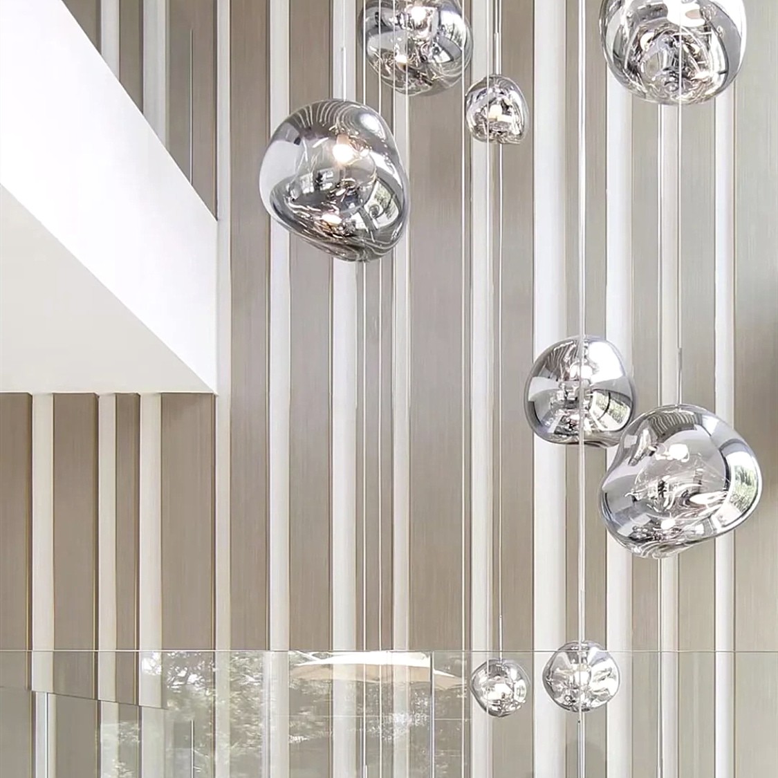Dynamic Surface Pendant Light For Living Room S09