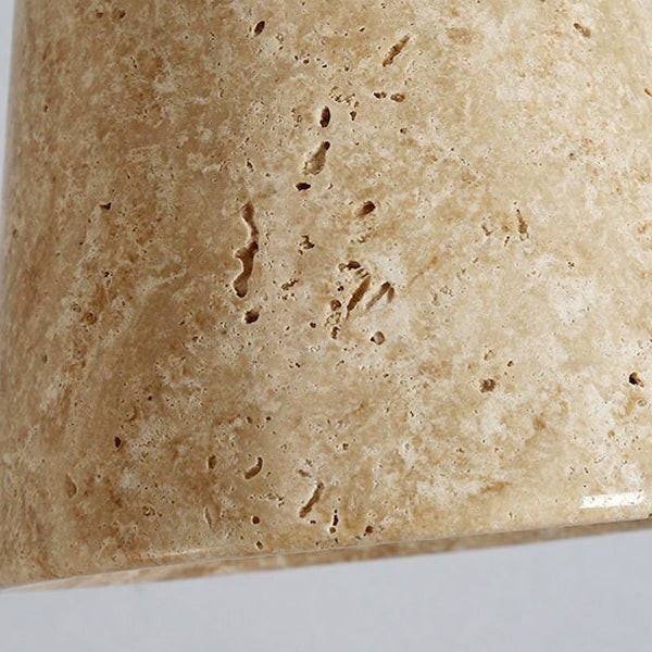 Traditional Japanese Travertine Wood Pendant Lamp M107