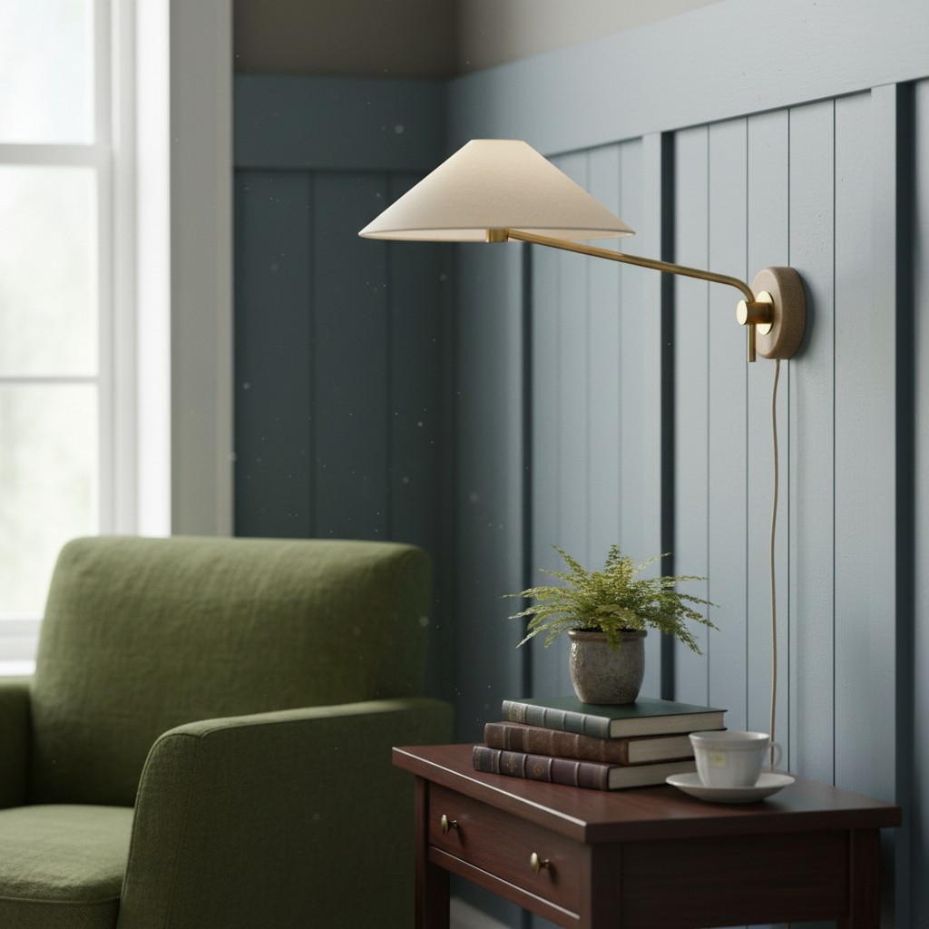 Ivoryne Pivoting Tapered Shade Light - Suitable for Modern Reading Corners T516