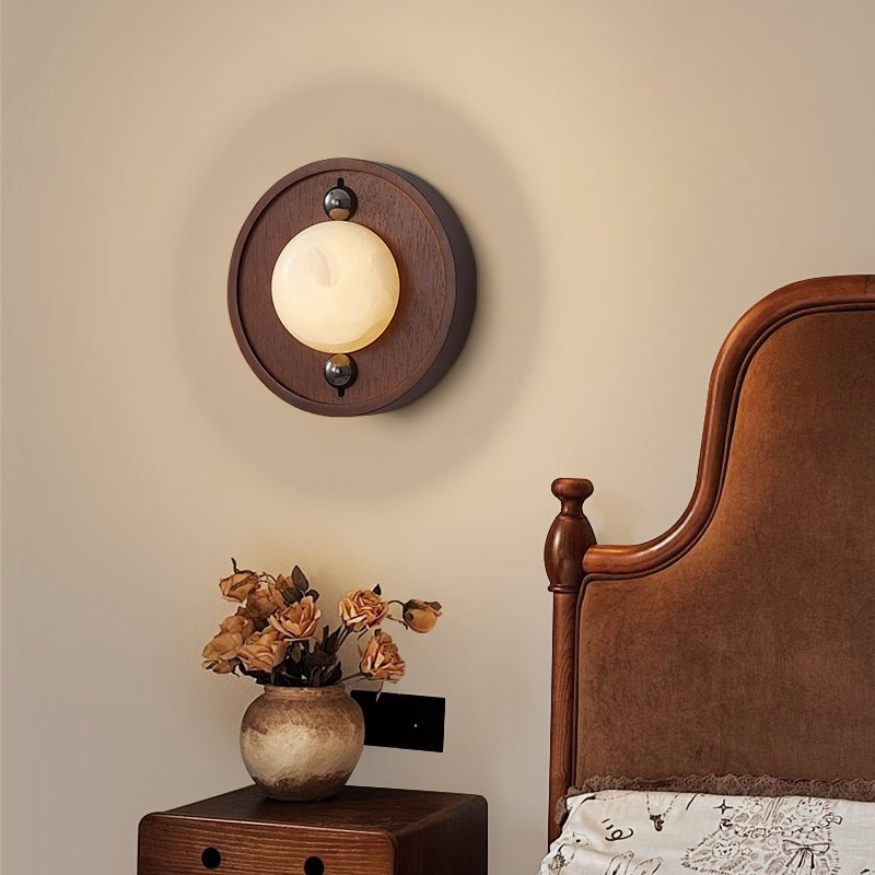 Bezel Alabaster Wall Lamp D393