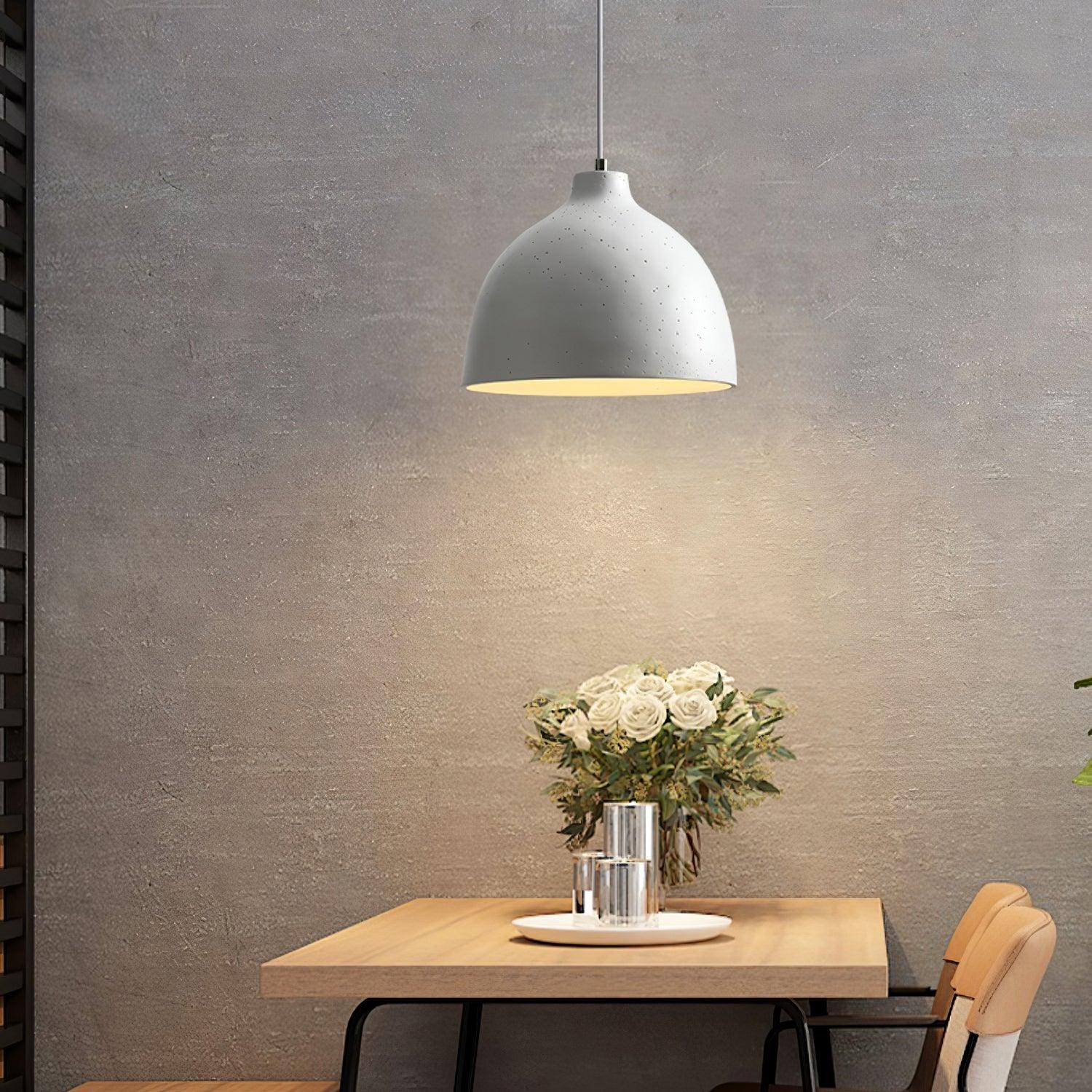 Modern Minimalist Industrial Resin Bowl LED Pendant Light M433
