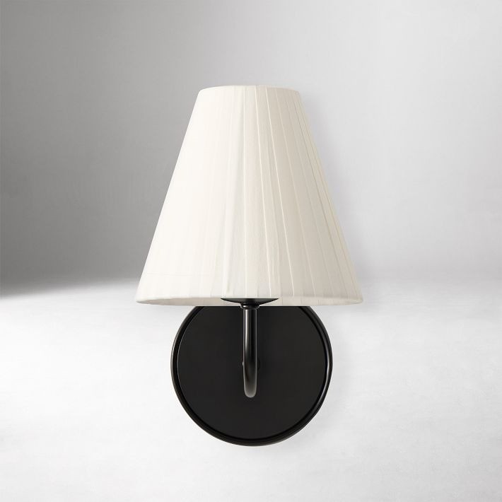 Fibura Sleek Linen Shade Metal Wall Lamp T248
