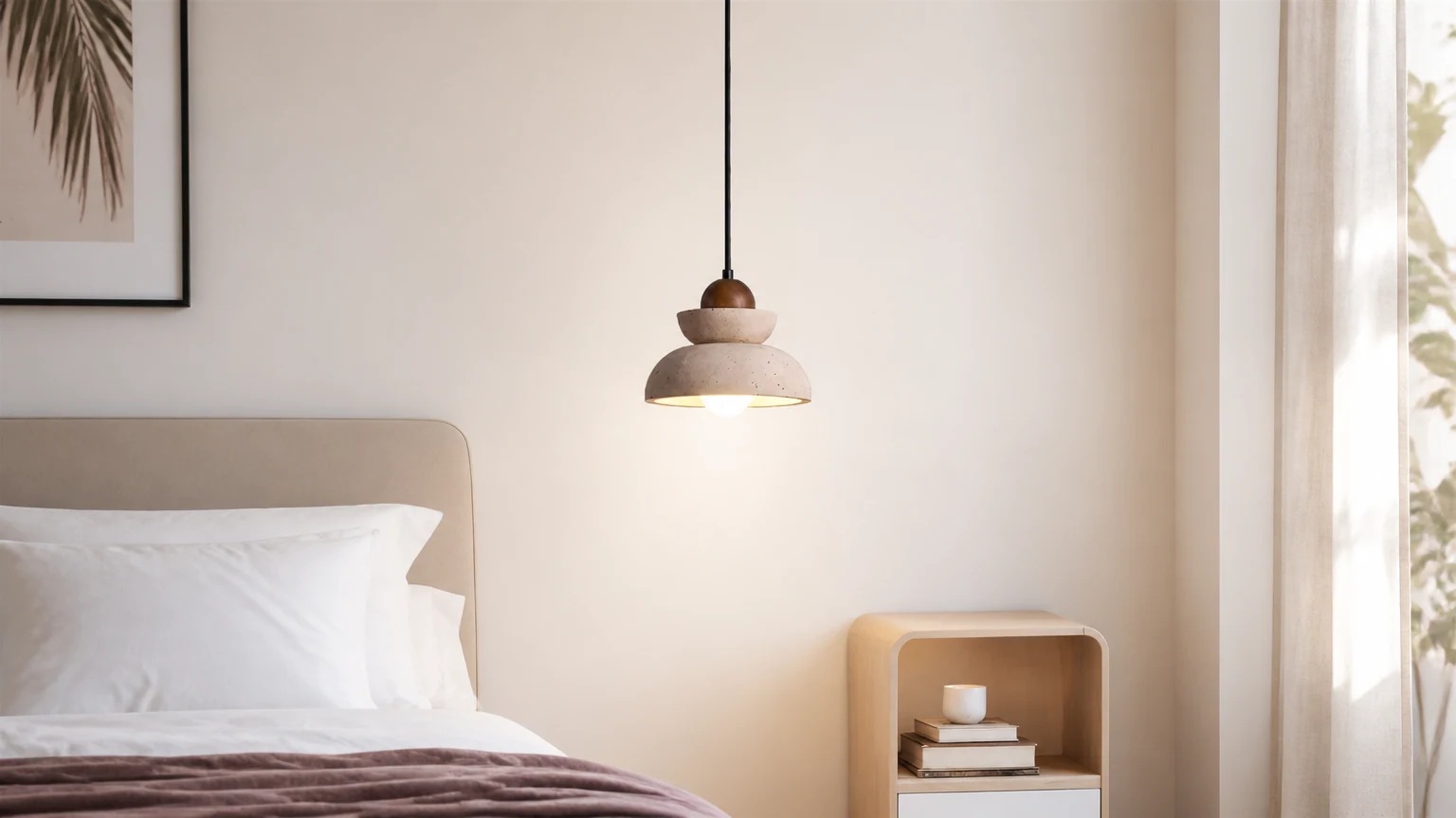 Lampa wisząca Karwei D02 w poziomej scenie pomieszczenia