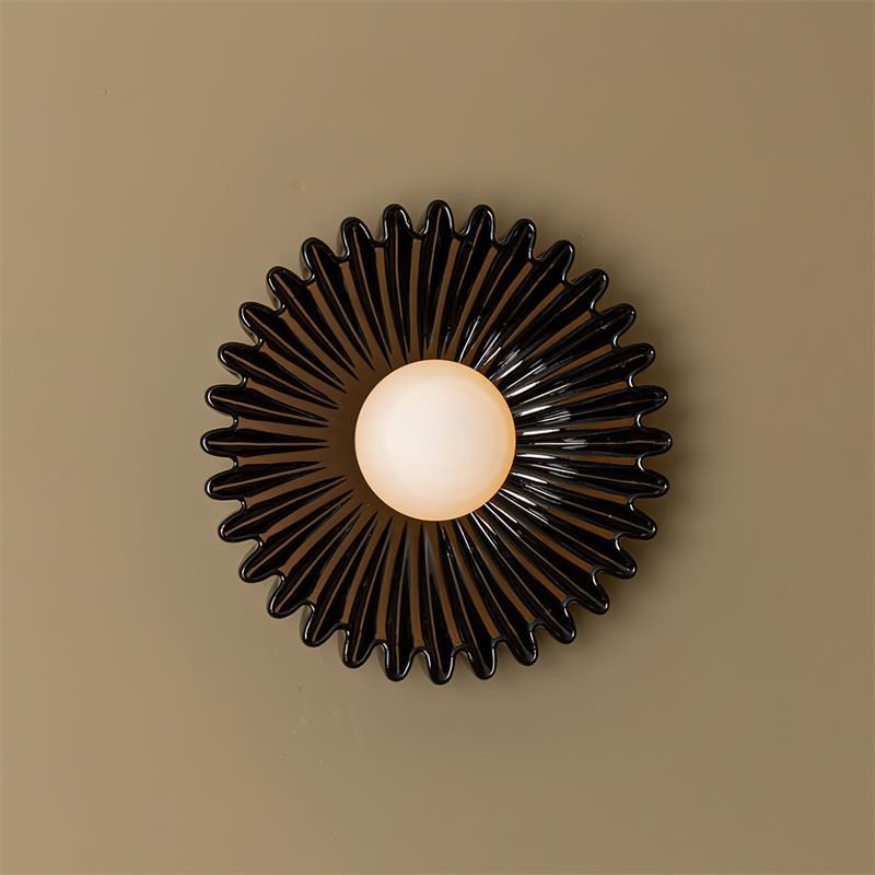 Plastic Lampshade Ceramic Flower Wall lamp M285