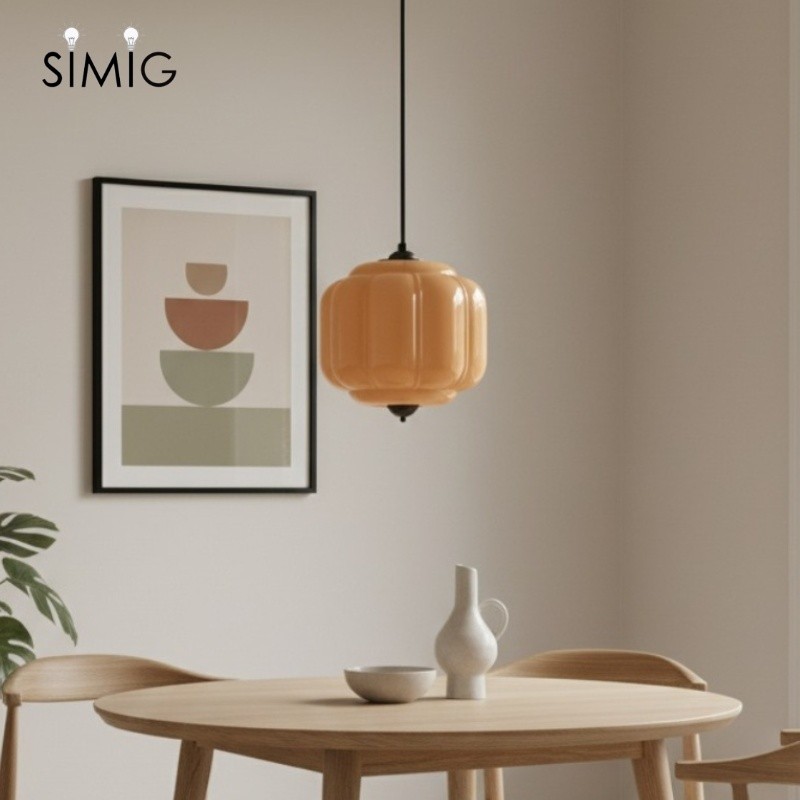 Vintage Cream Glass Pendant Light – Eloise Retro Chandelier S195