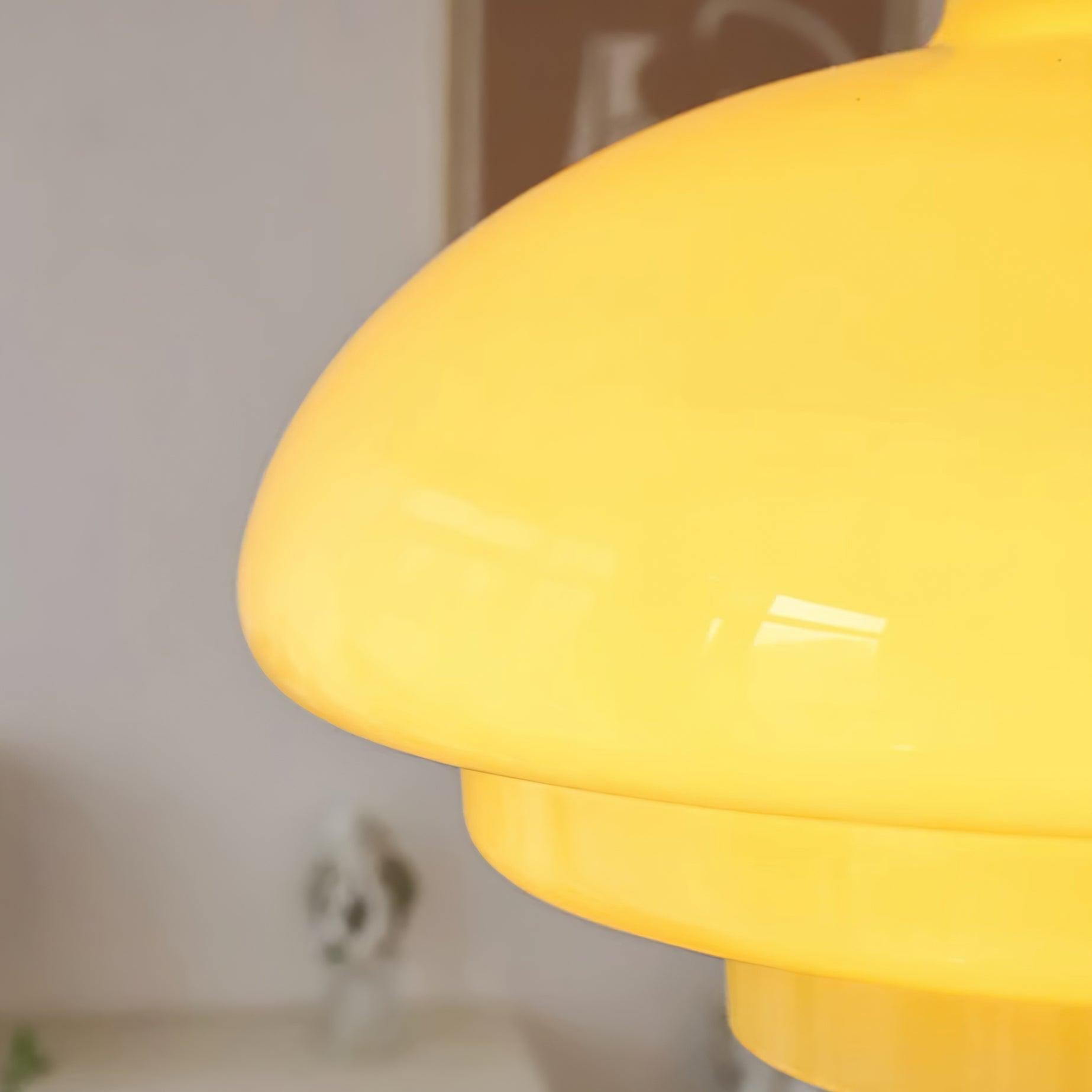 Round Yellow Stylish Simple Glass Pendant Lamp M36