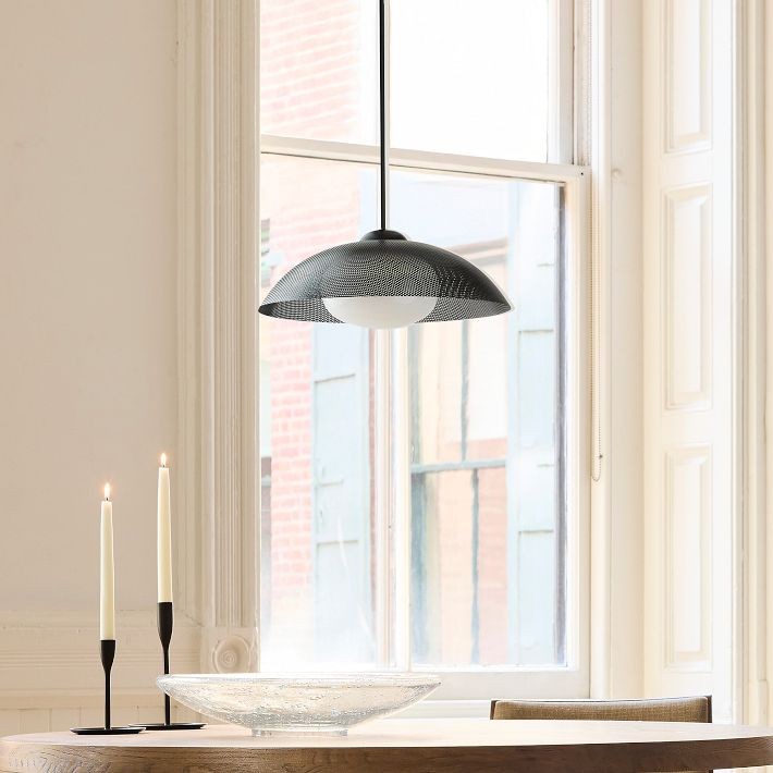 Elorina Pendant Light - Perforated Metal Shade, Champagne Bronze T042