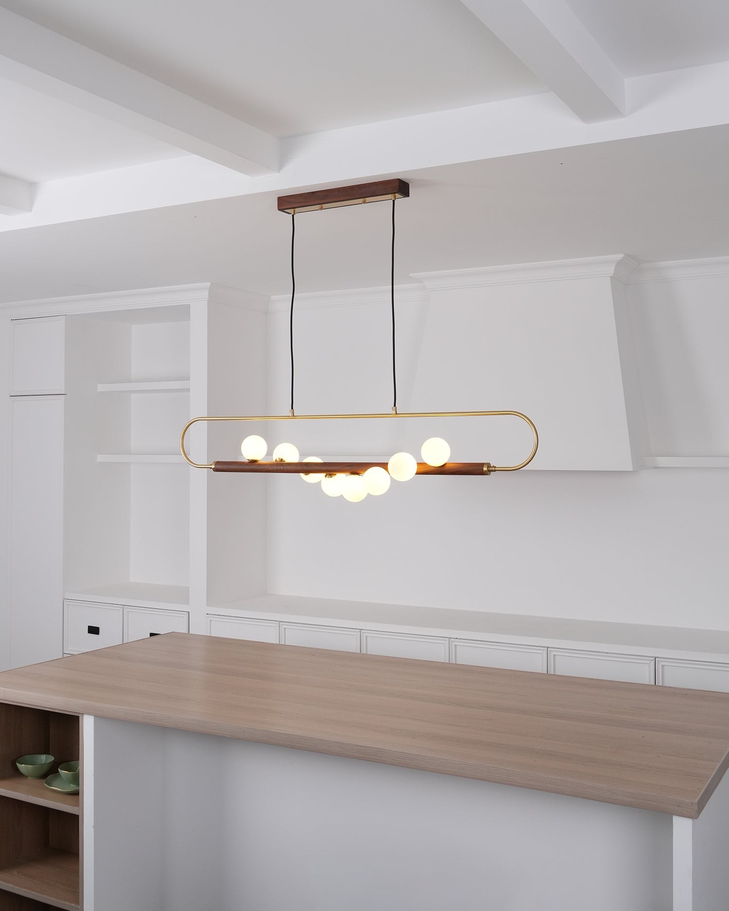 Modern Walnut Simple Chandelier M132