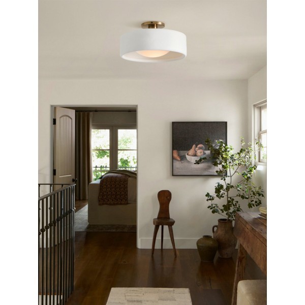 Cerova Elegant Round Porcelain Flush Mount Ceiling Light T165