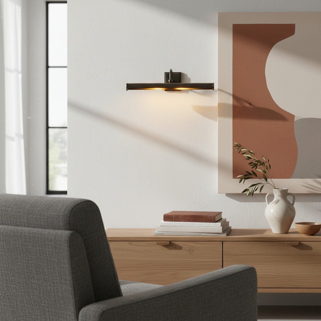Aurix Picture Light Sconce with Adjustable Metal Frame for Artwork and Gallery Spaces T595