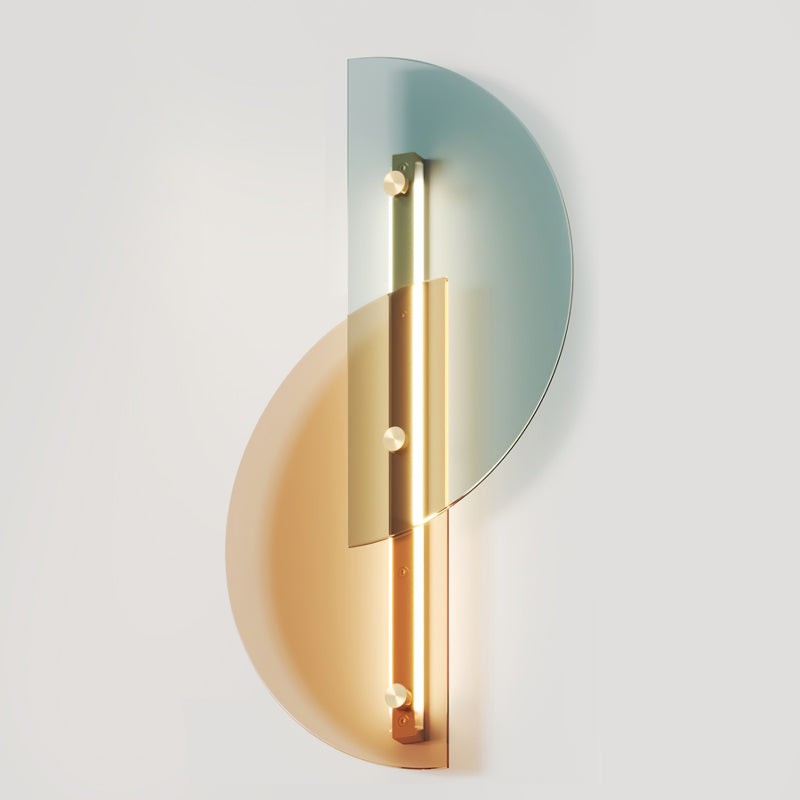 Simple Fan-Shaped Glass Arc Wall Lamp M121