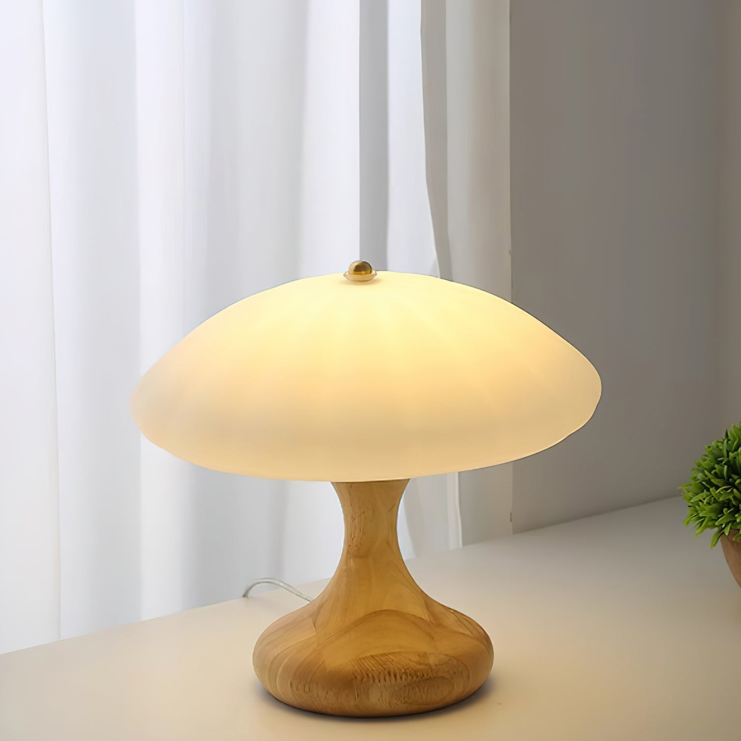 Mushroom Shape Curved Table Lamp M191