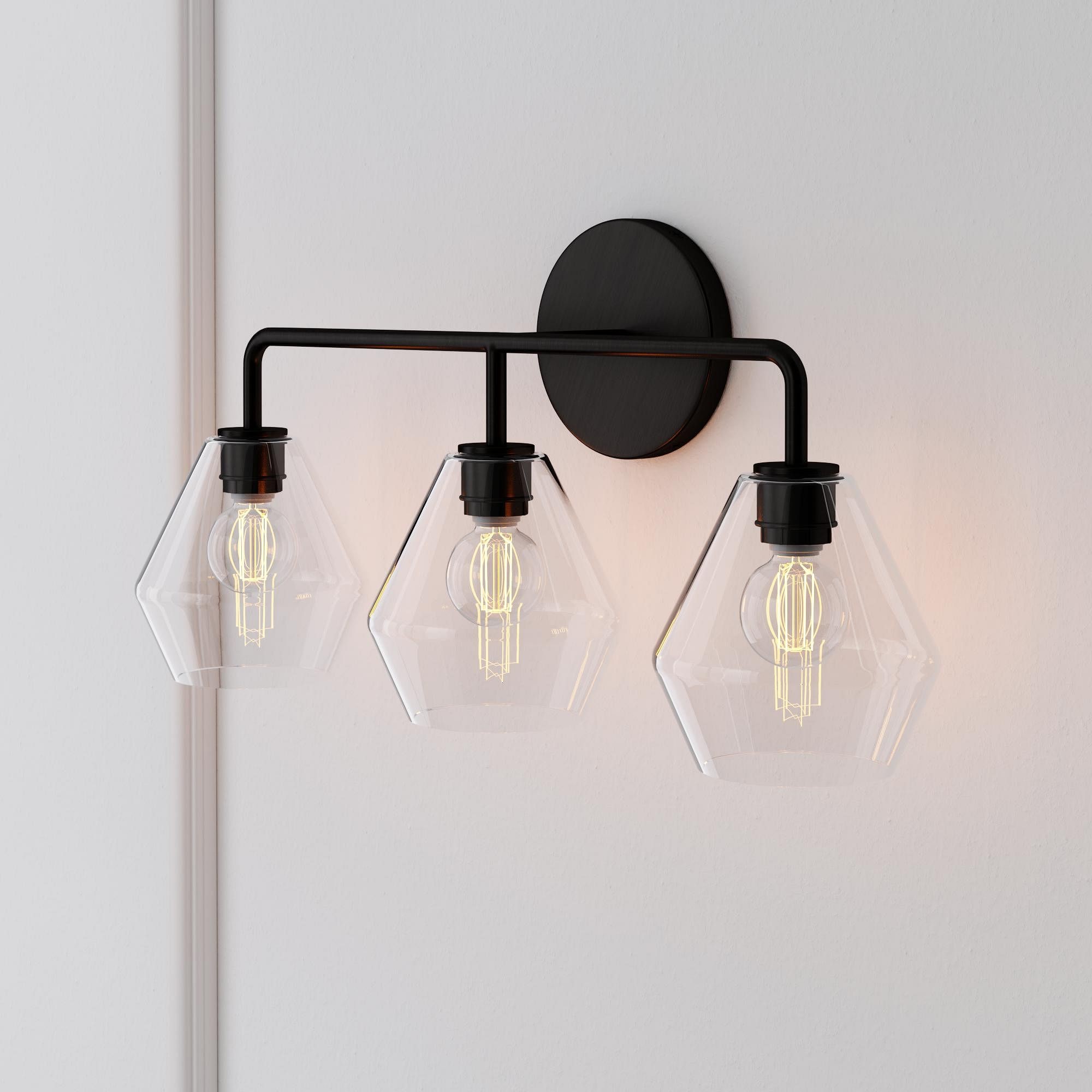 Merin Multi Head Dressing Table Wall Lamp - Metal And Glass Sculptural Lamp T186