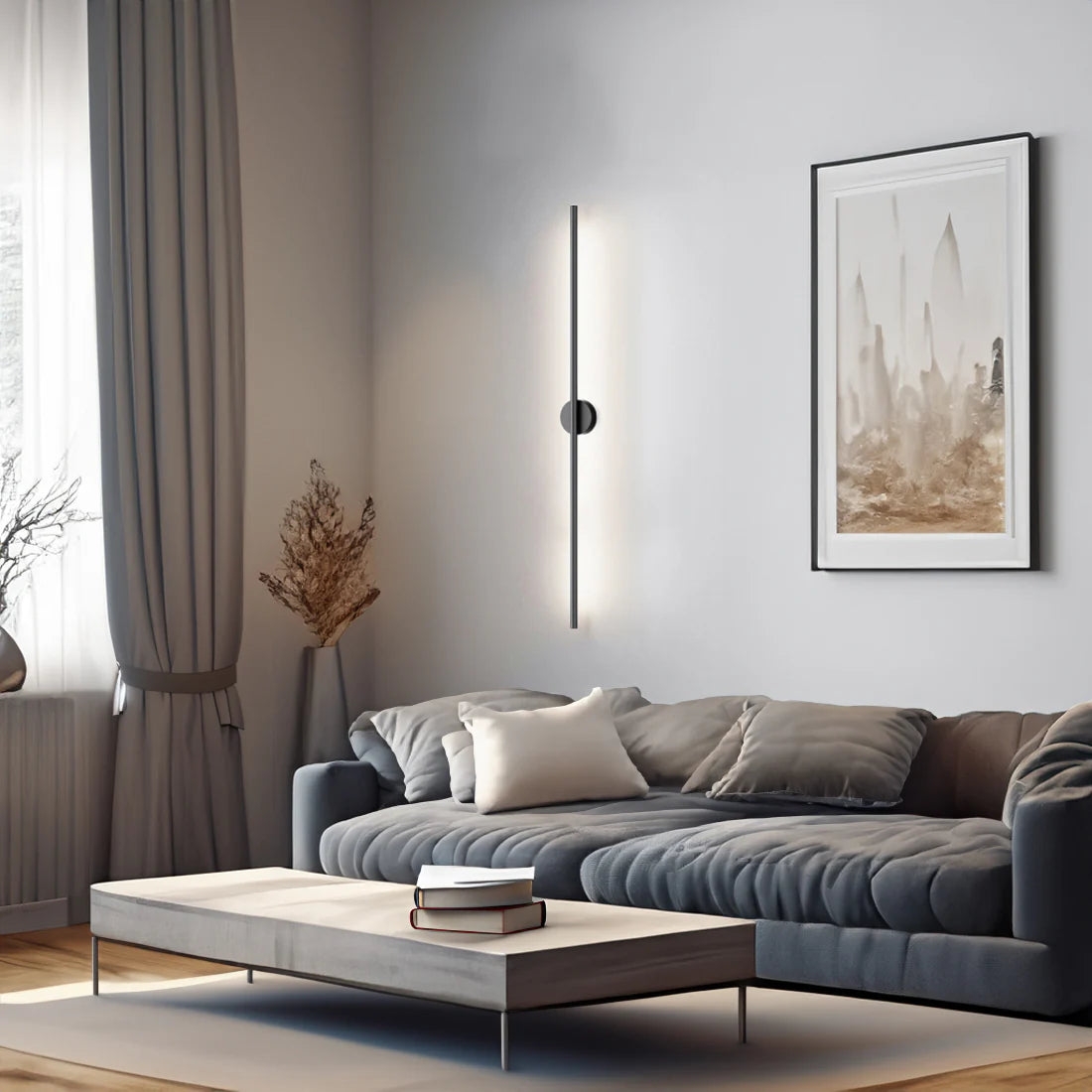 Modern Black Aluminum Wall Light D850