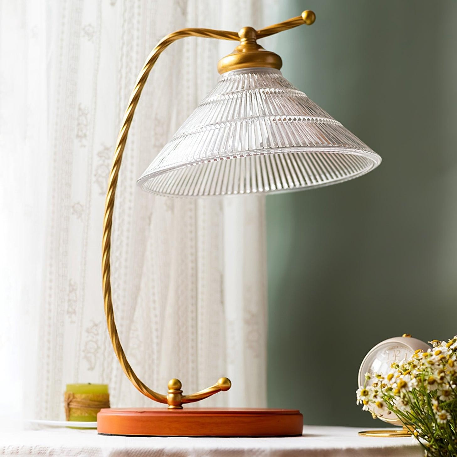 Glass Shade Vintage Reading Lamp M372