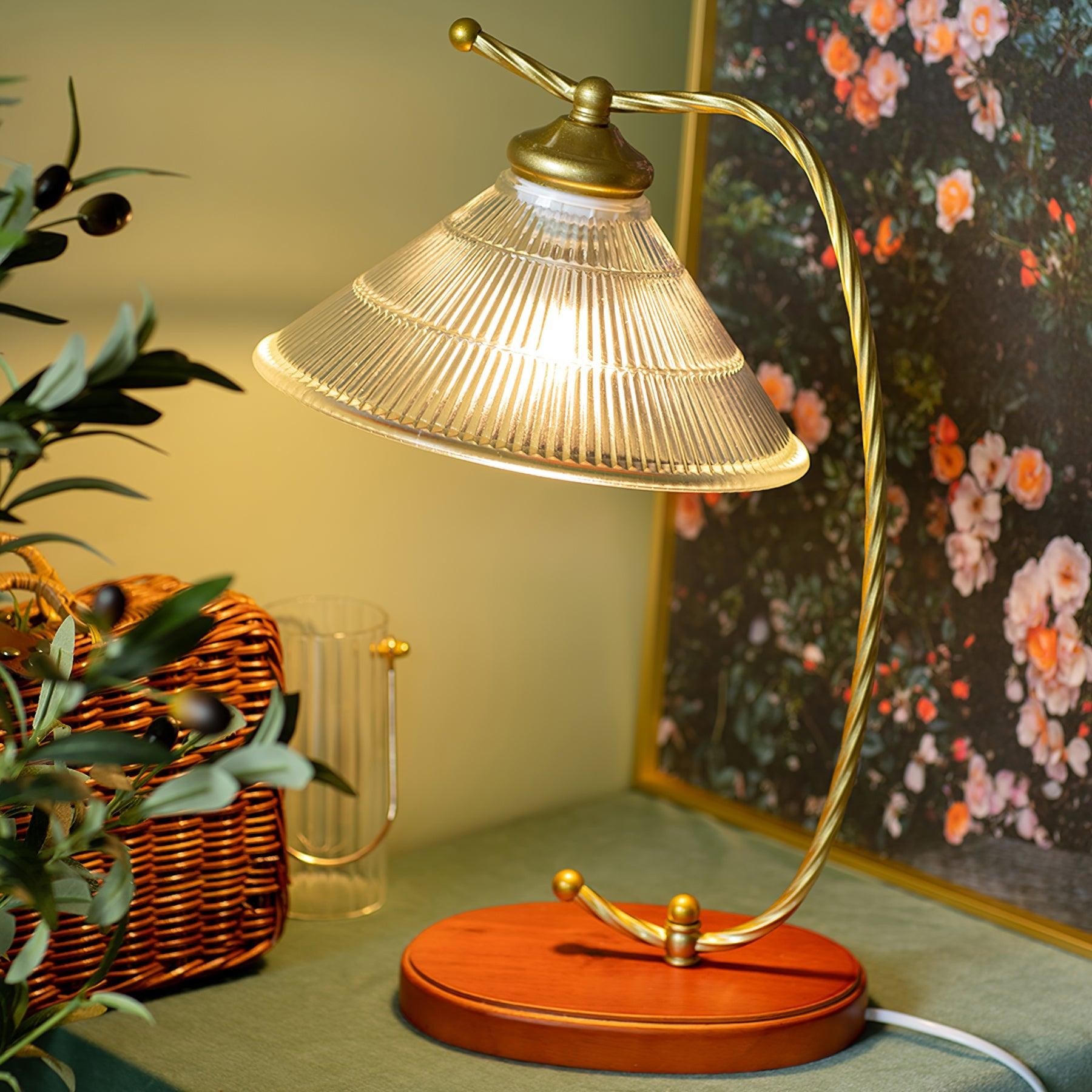 Glass Shade Vintage Reading Lamp M372