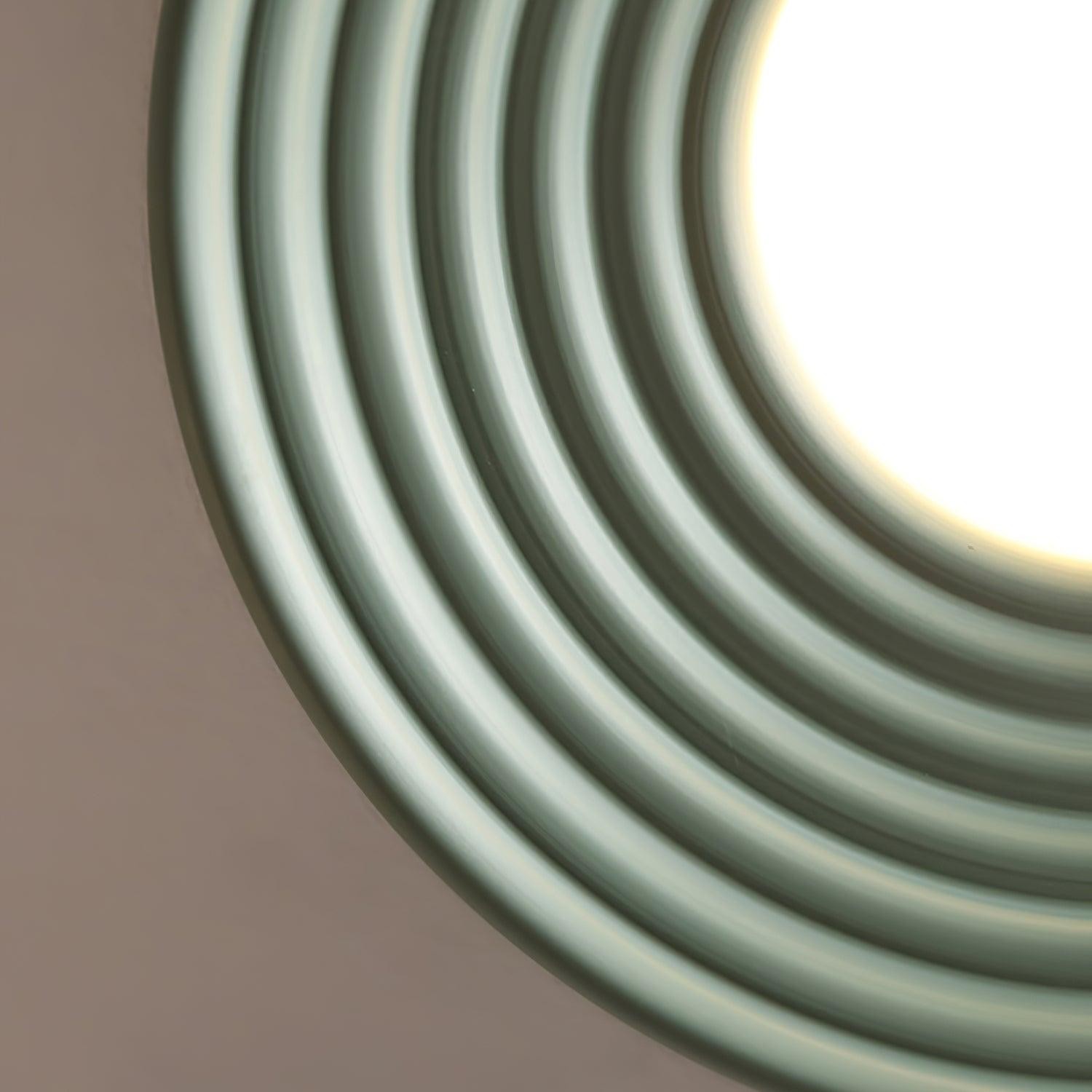 Cream Ribbed Three-color Changing Ceiling Light M392