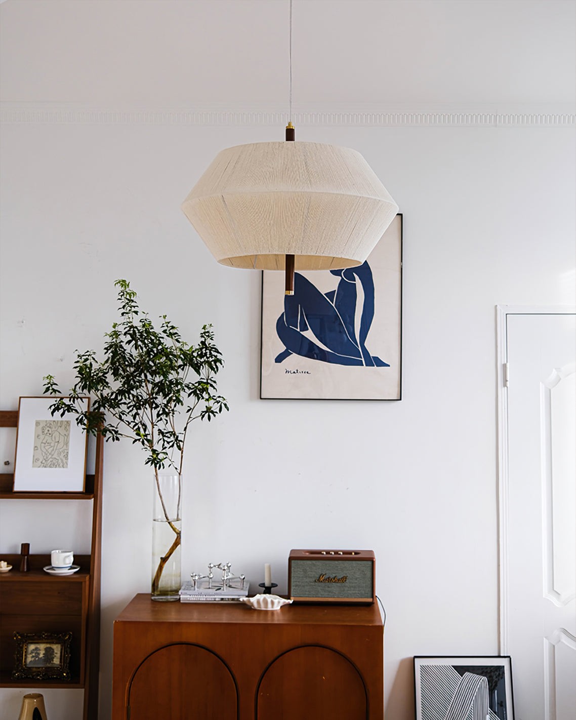Japanese Wabi-Sabi Style Woven Fabric Pendant Lamp M109