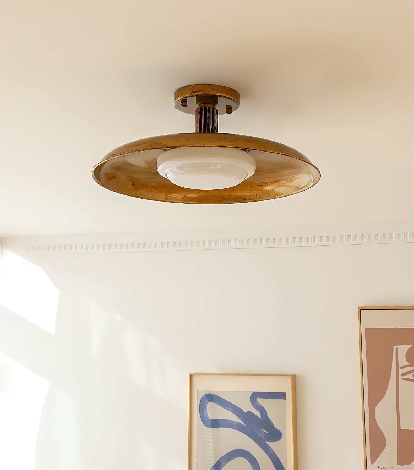 Pot-Lid Style Flat-Panel Ceiling Light D697