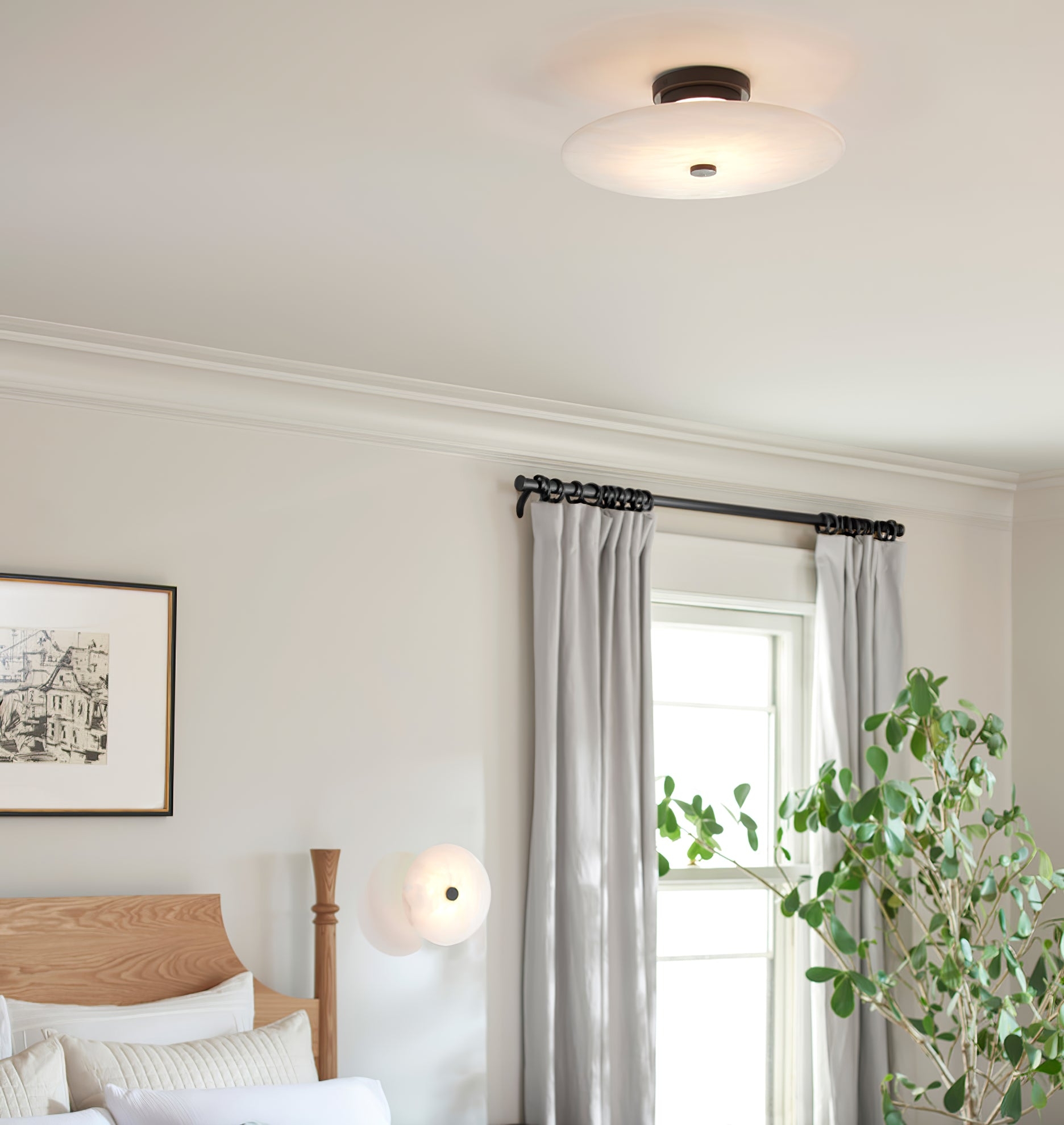 Ankeny Alabaster Ceiling Lamp D650