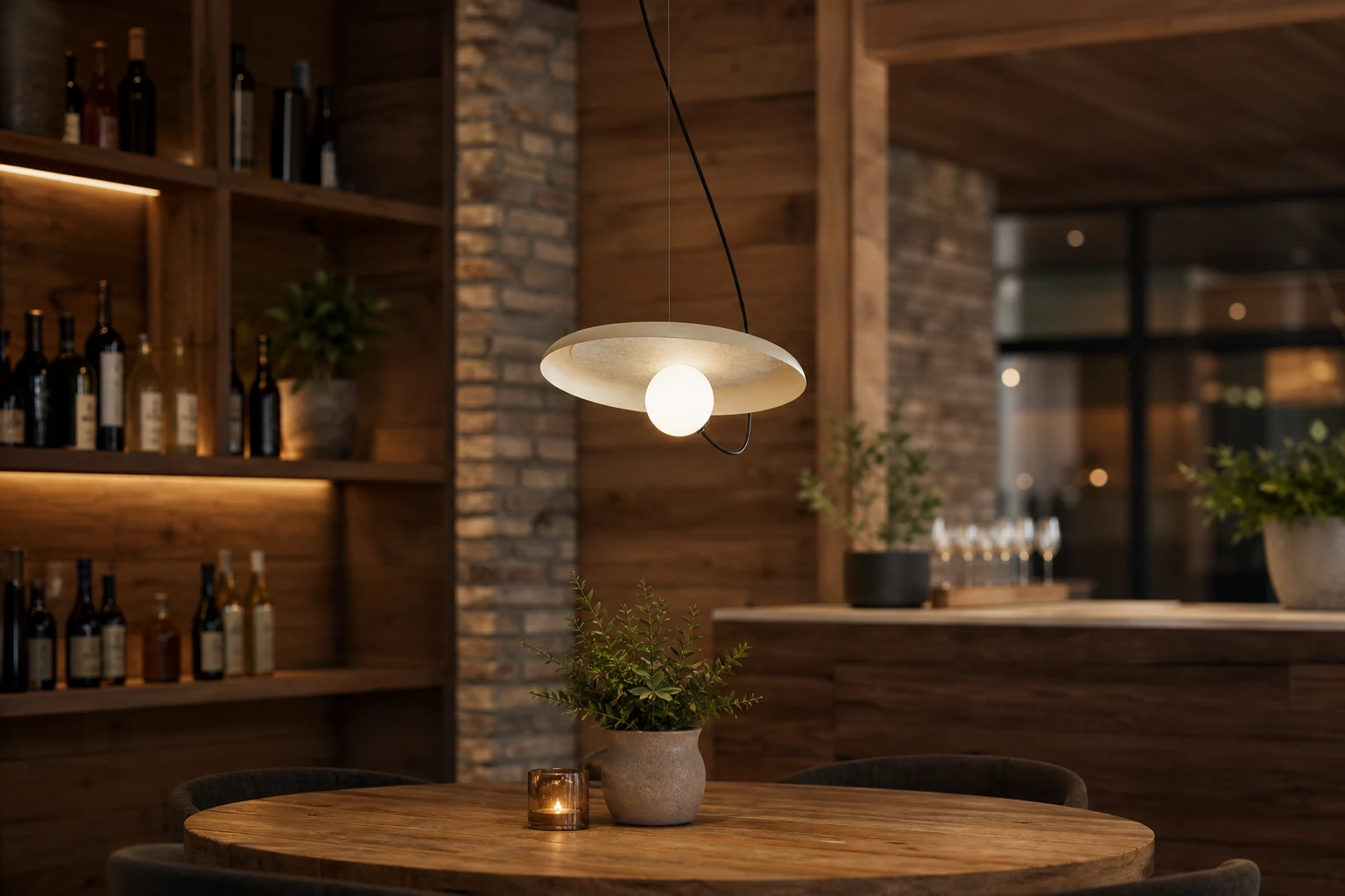 Akustyczna lampa wisząca D448 w stylu lifestylowym