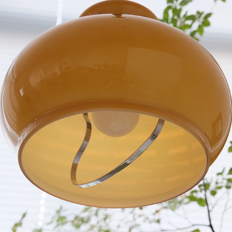 Lunea Nordic Adjustable Retro Cream Glass Pendant Light D955