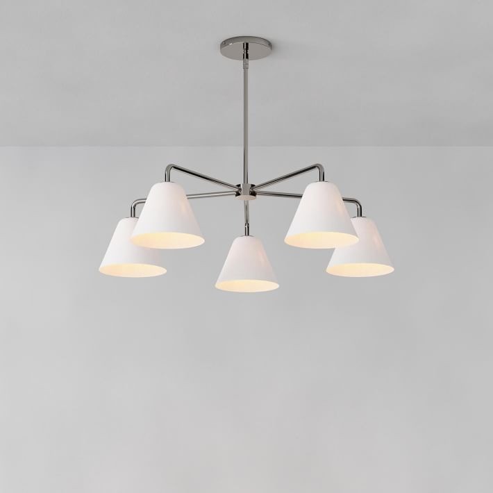 Conica Sculptural 5-Light Cone Chandelier - Modern Glass Lighting for Home T230