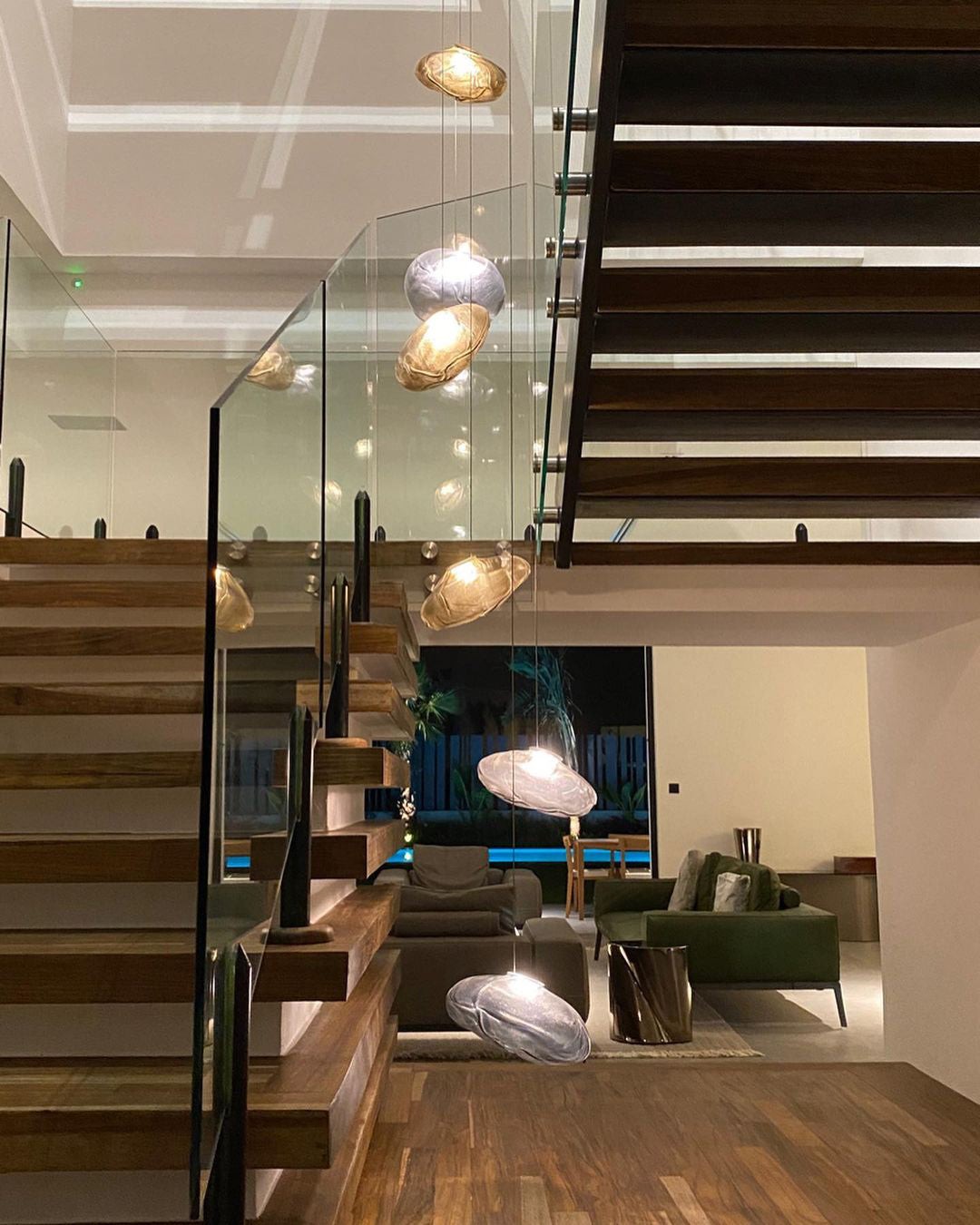 Multi-Head Irregular Glass Bubble Chandelier M180