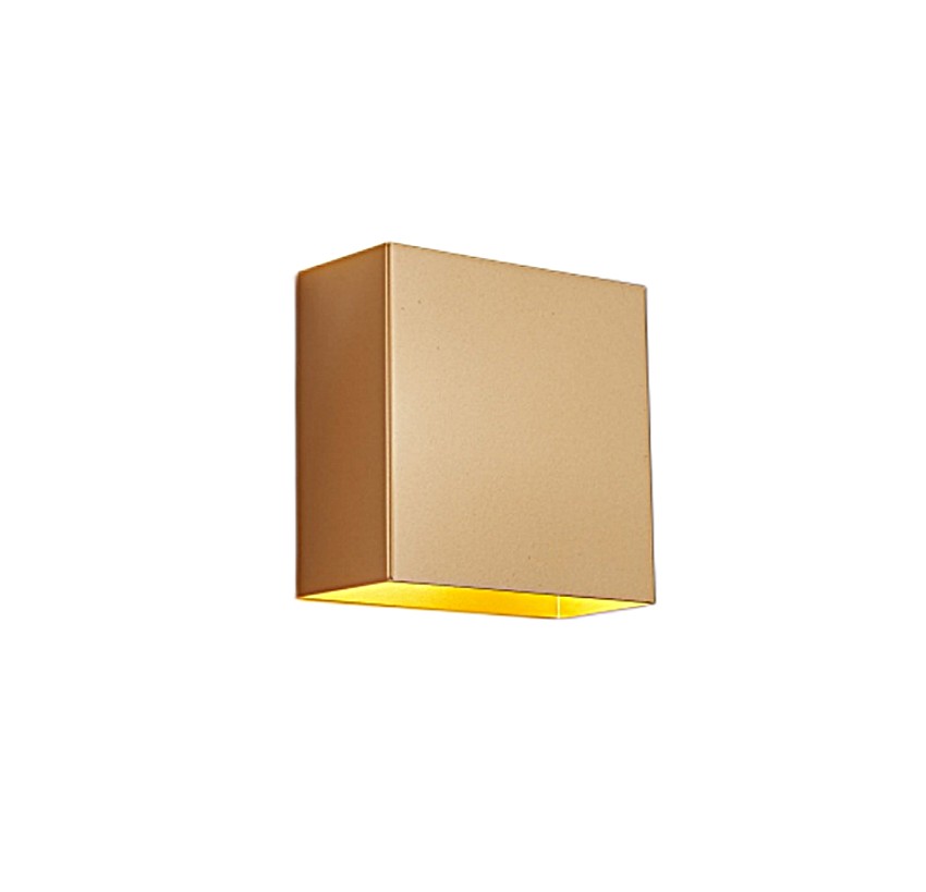 Guldkubig LED-vägglampa med finish
